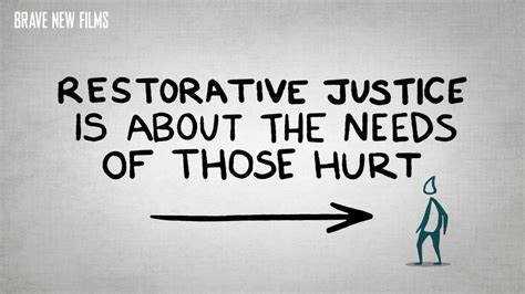 Restorative justice is about the needs of those hurt